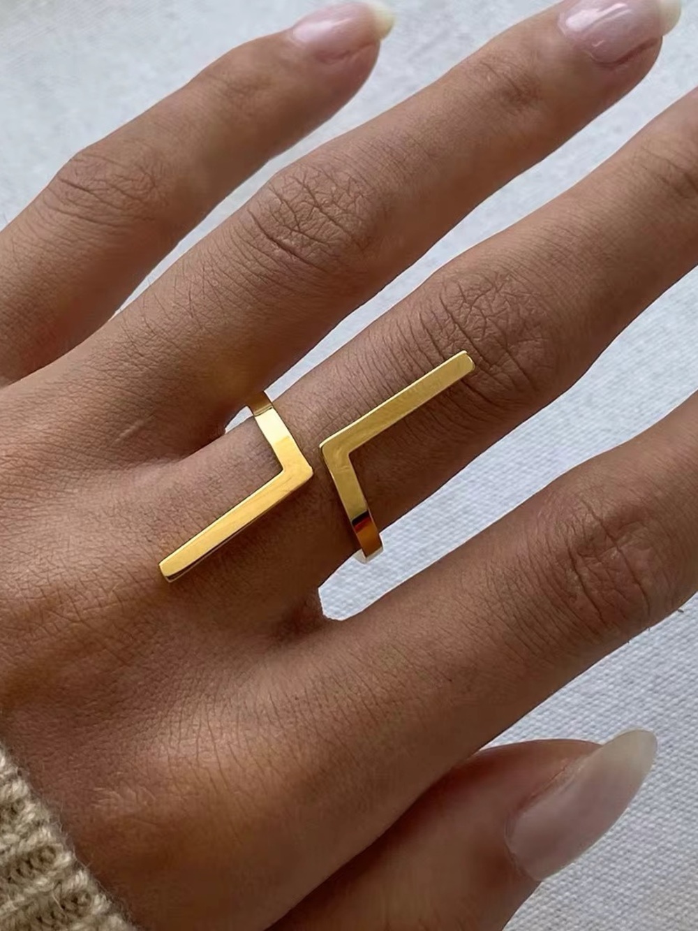 18K Gold Plated Adjustable Ring